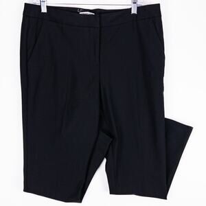 Atelier Luxe Women’s 12 Ankle Pants Black Stretch Flat Front NWT